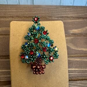 Christmas Tree Pin Holiday Jewelry Brooch Fashion Jewelry FAST SHIP